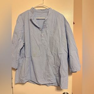 Size L Men’s Linen Blue Shirt